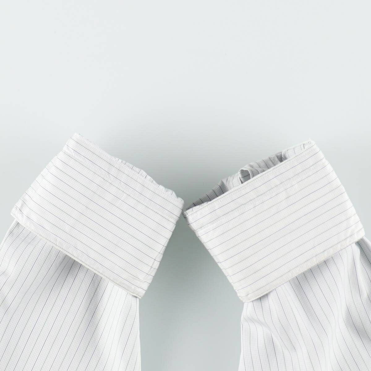 古着 エルメス HERMES ワイドカラー 長袖 コットンストライプシャツ フランス製 メンズM相当 /yaa001273 【中古】 【260713】 【FY2608】