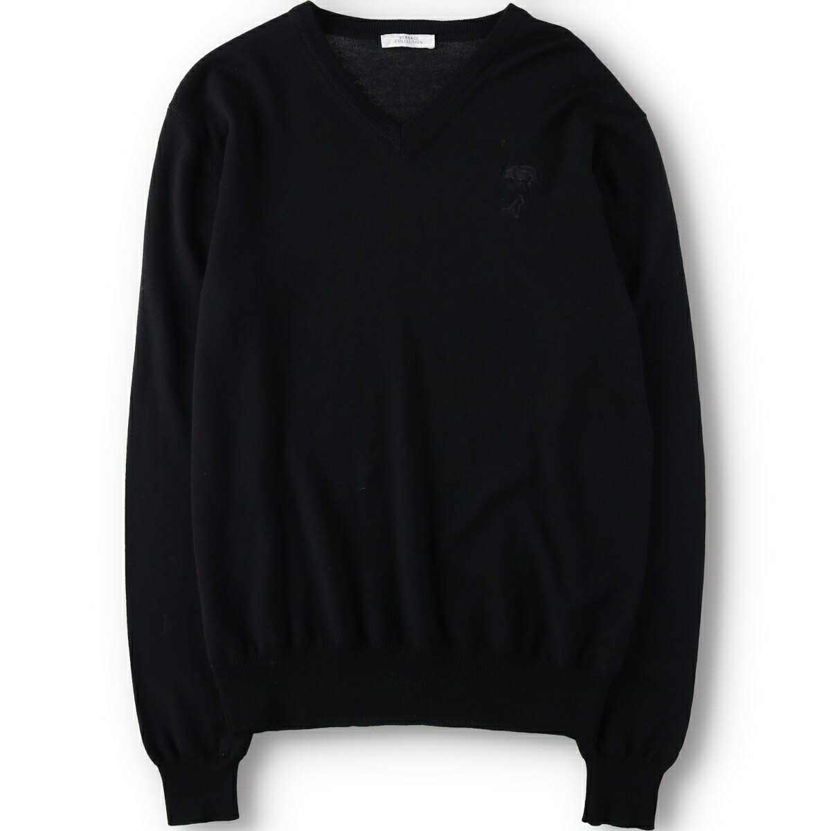 VERSACE/ヴェルサーチ COLLECTION Vネック ウールニットセーター