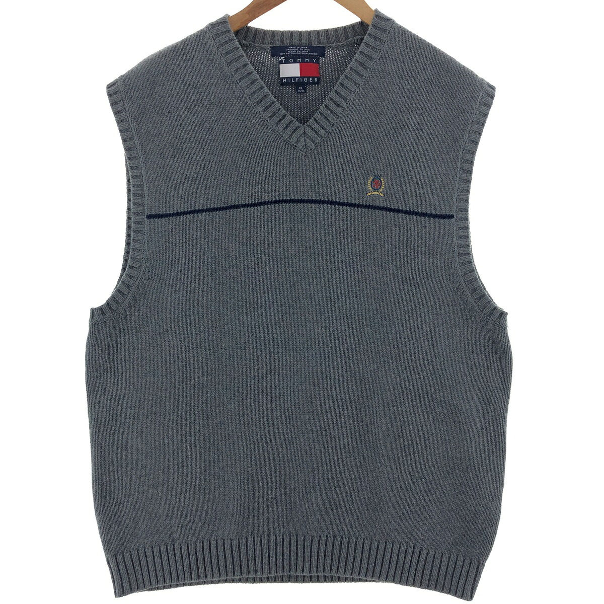 TOMMY HILFIGER/トミーヒルフィガー Vネック コットンニットベスト
