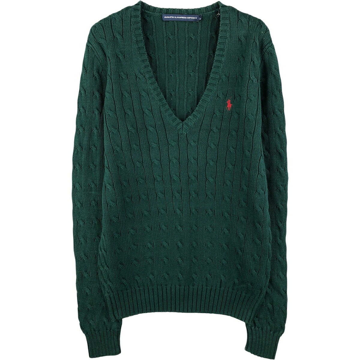Ralph Lauren/ラルフローレン RALPH LAUREN SPORT Vネック コットンニットセーター