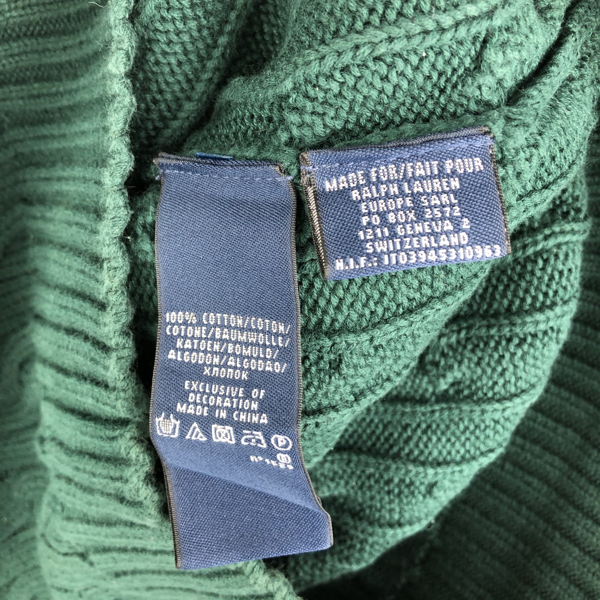 Ralph Lauren/ラルフローレン RALPH LAUREN SPORT Vネック コットンニットセーター
