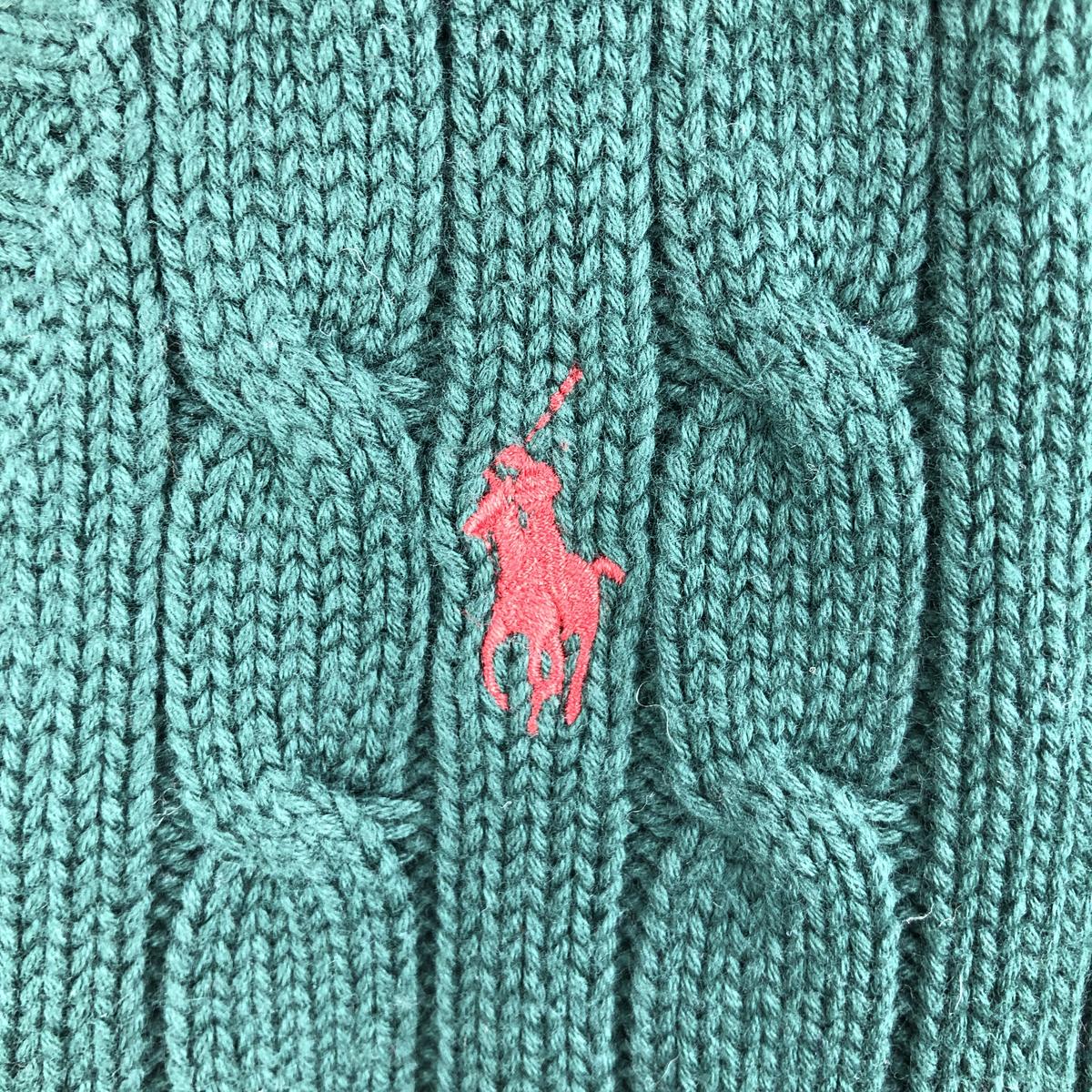 Ralph Lauren/ラルフローレン RALPH LAUREN SPORT Vネック コットンニットセーター
