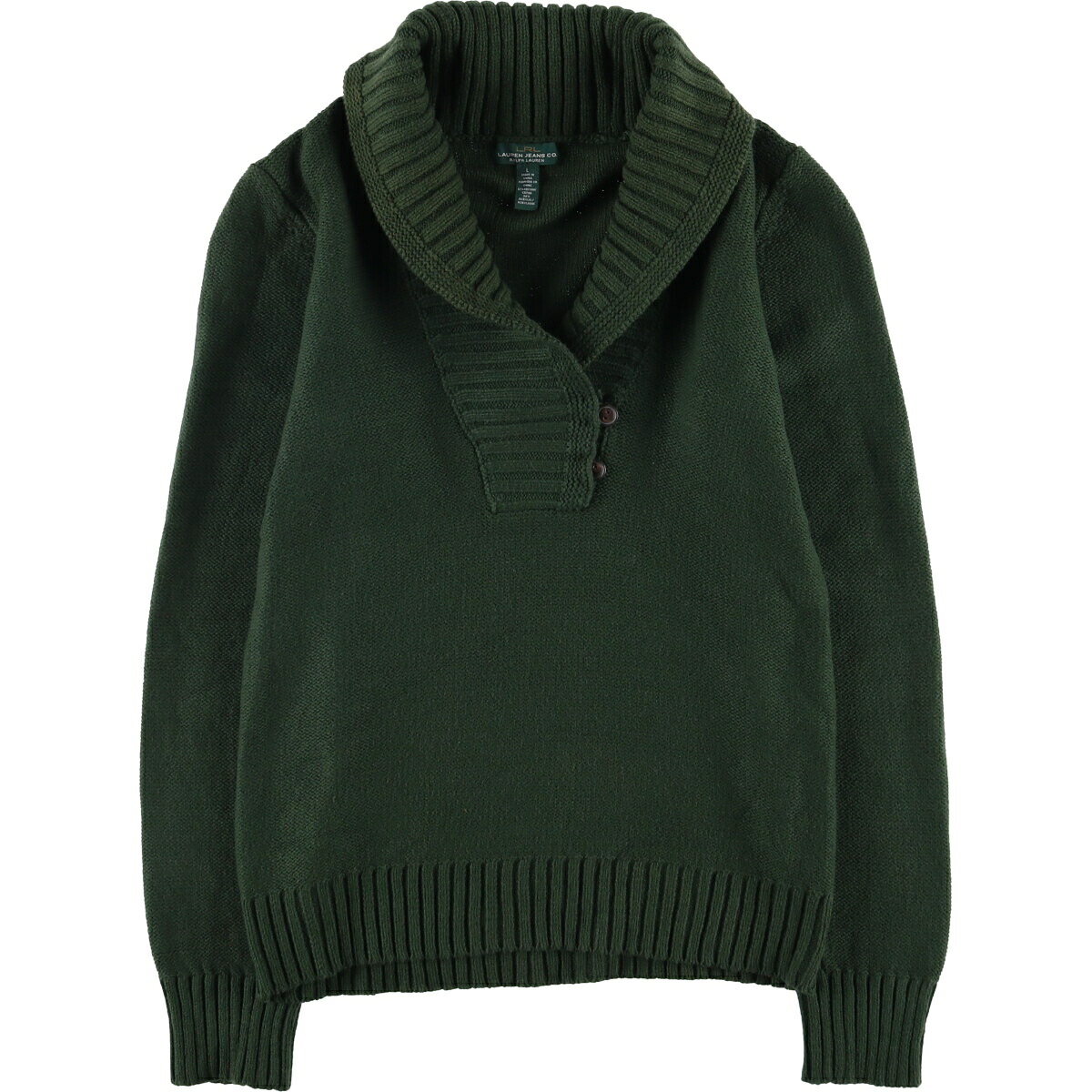 Ralph Lauren/ラルフローレン LAUREN JEANS COMPANY ショールカラー コットンニットセーター