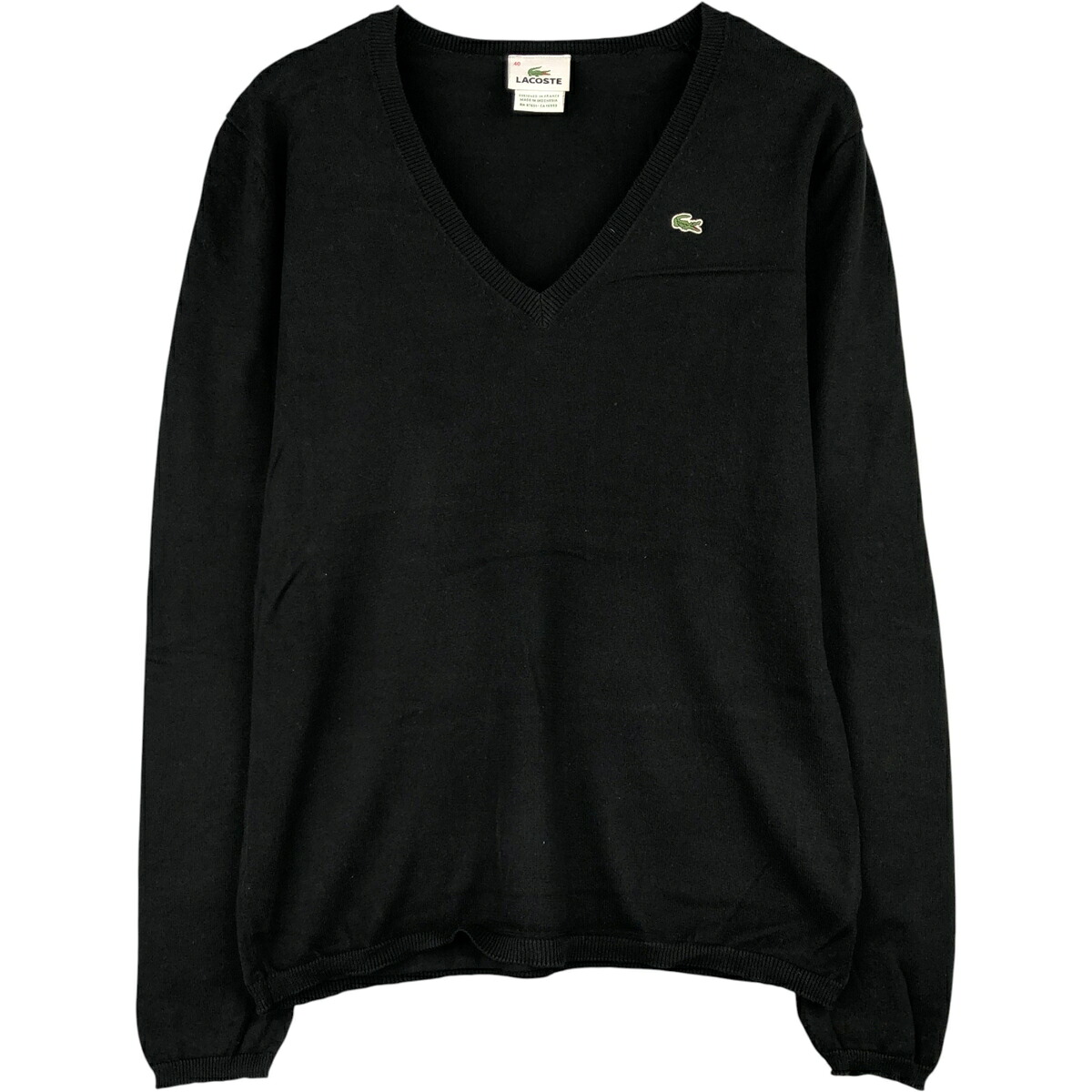 LACOSTE/ラコステ Vネック コットンニットセーター