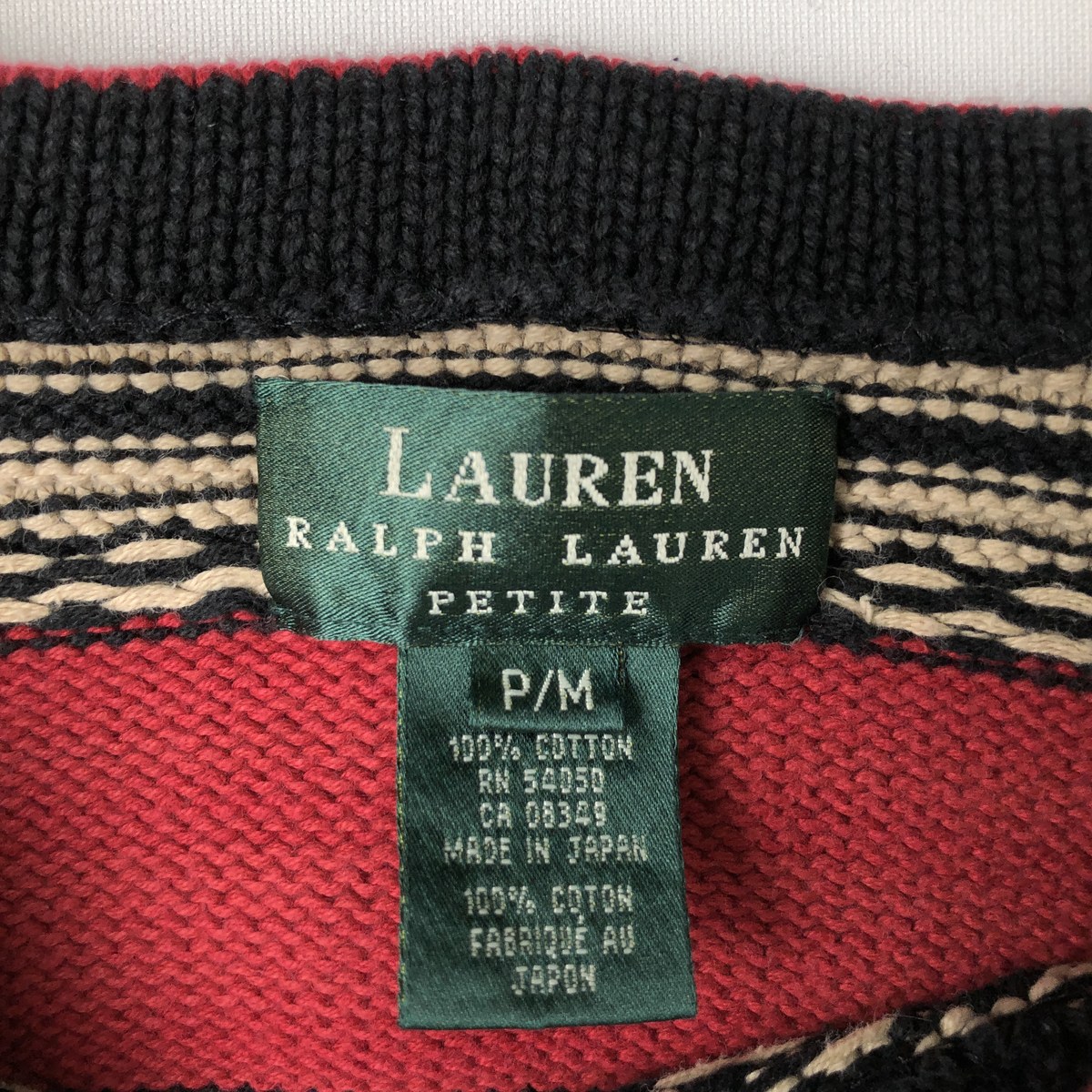 Ralph Lauren/ラルフローレン LAUREN ローレン コットンニットセーター
