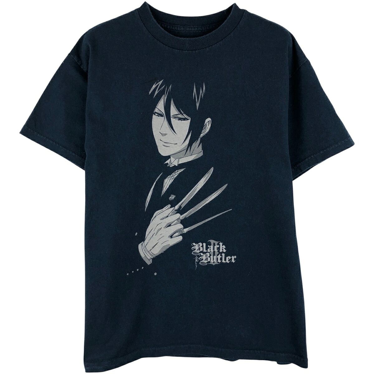 BLACK BUTLER 黒執事 セバスチャン アニメ キャラクタープリントTシャツ
