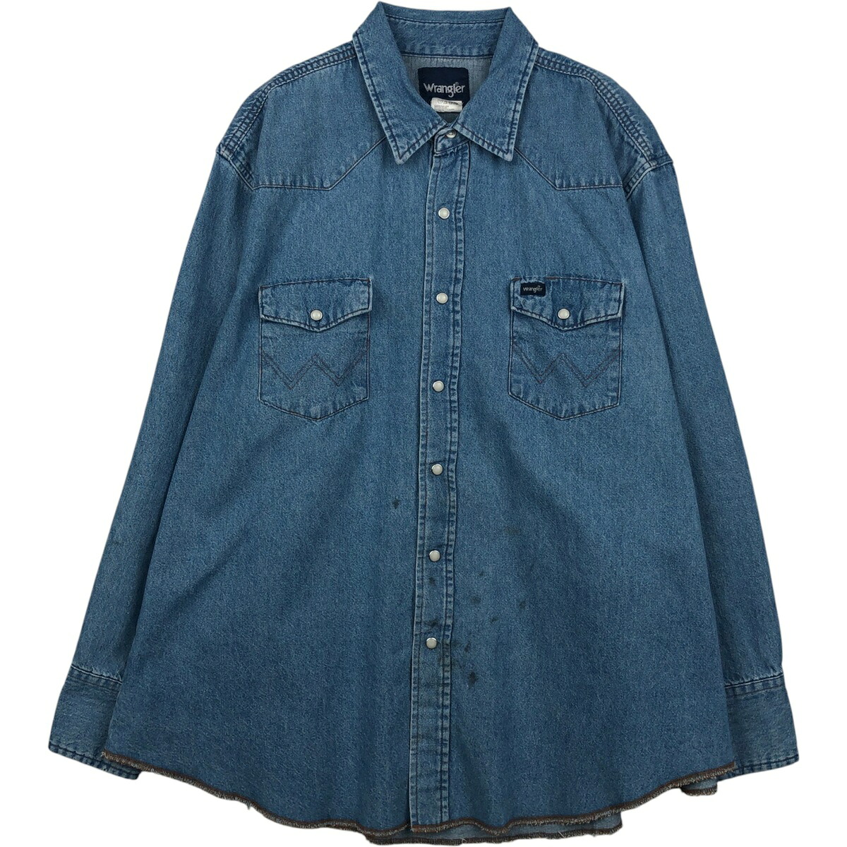 Wrangler/ラングラー 長袖 デニムウエスタンシャツ