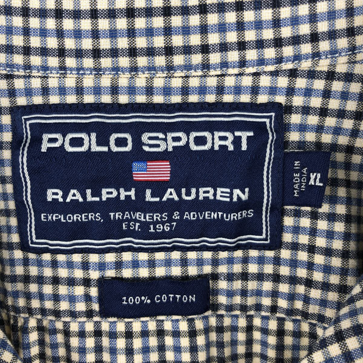 Ralph Lauren/ラルフローレン POLO SPORT ポロスポーツ 長袖 コットンチェックシャツ