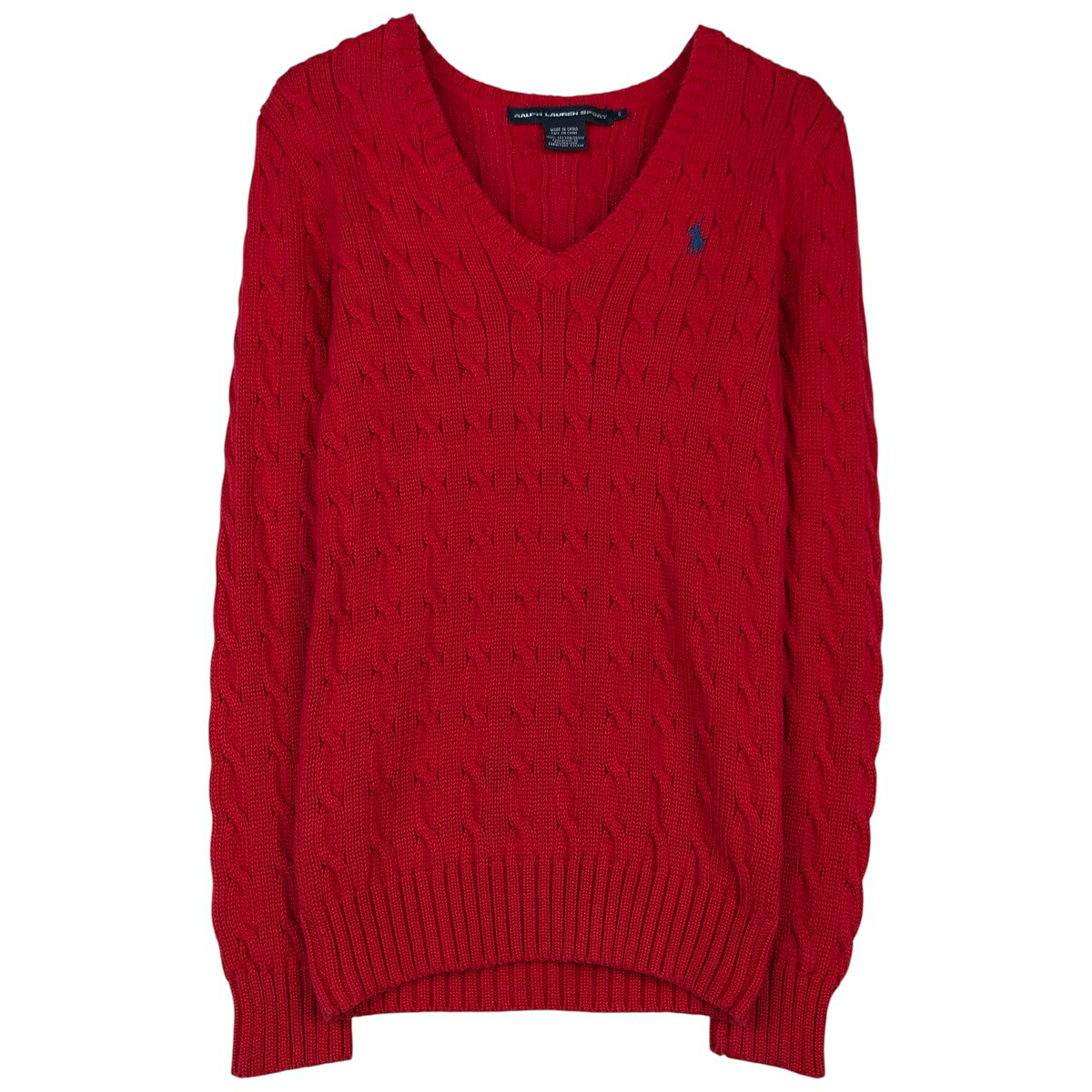 Ralph Lauren/ラルフローレン RALPH LAUREN SPORT Vネック コットンニットセーター