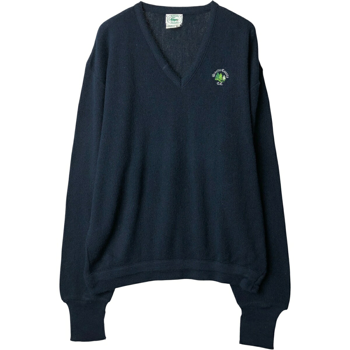 LACOSTE/ラコステ IZOD Vネック アクリルニットセーター