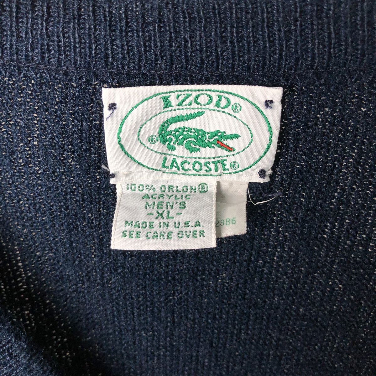 LACOSTE/ラコステ IZOD Vネック アクリルニットセーター