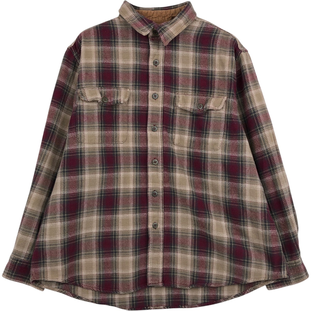 Faded Glory/フェイデッドグローリー BRAWNY 長袖 フランネルチェックシャツ