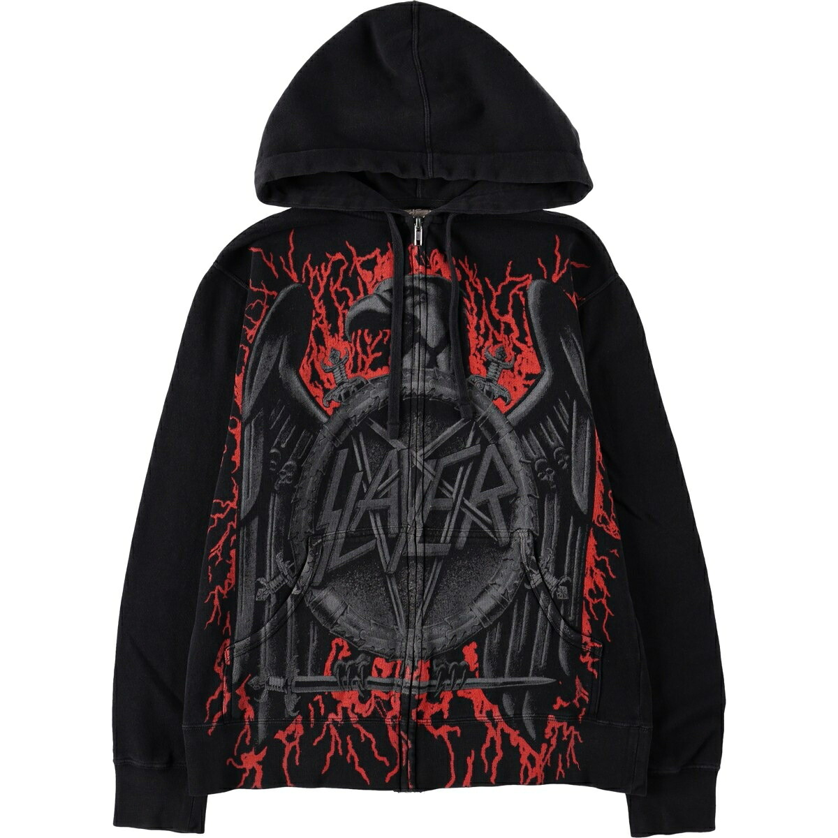 SLAYER スレイヤー バンド スウェットフルジップパーカー