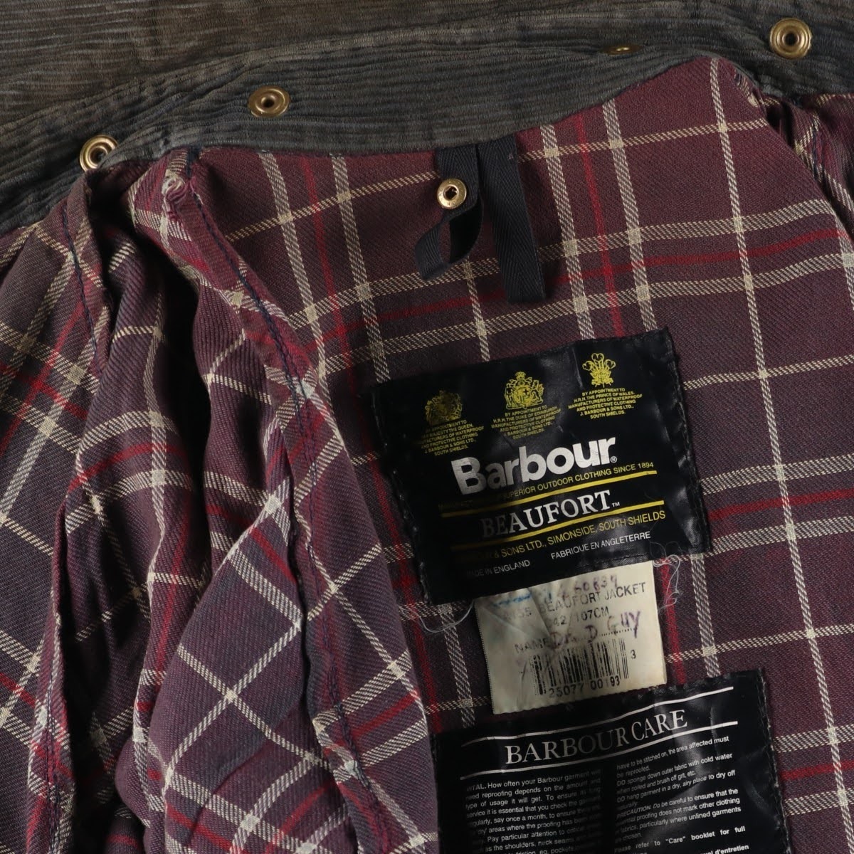 Barbour/バブアー BEAUFORT ビューフォート 旧3ワラント オイルド ハンティングジャケット