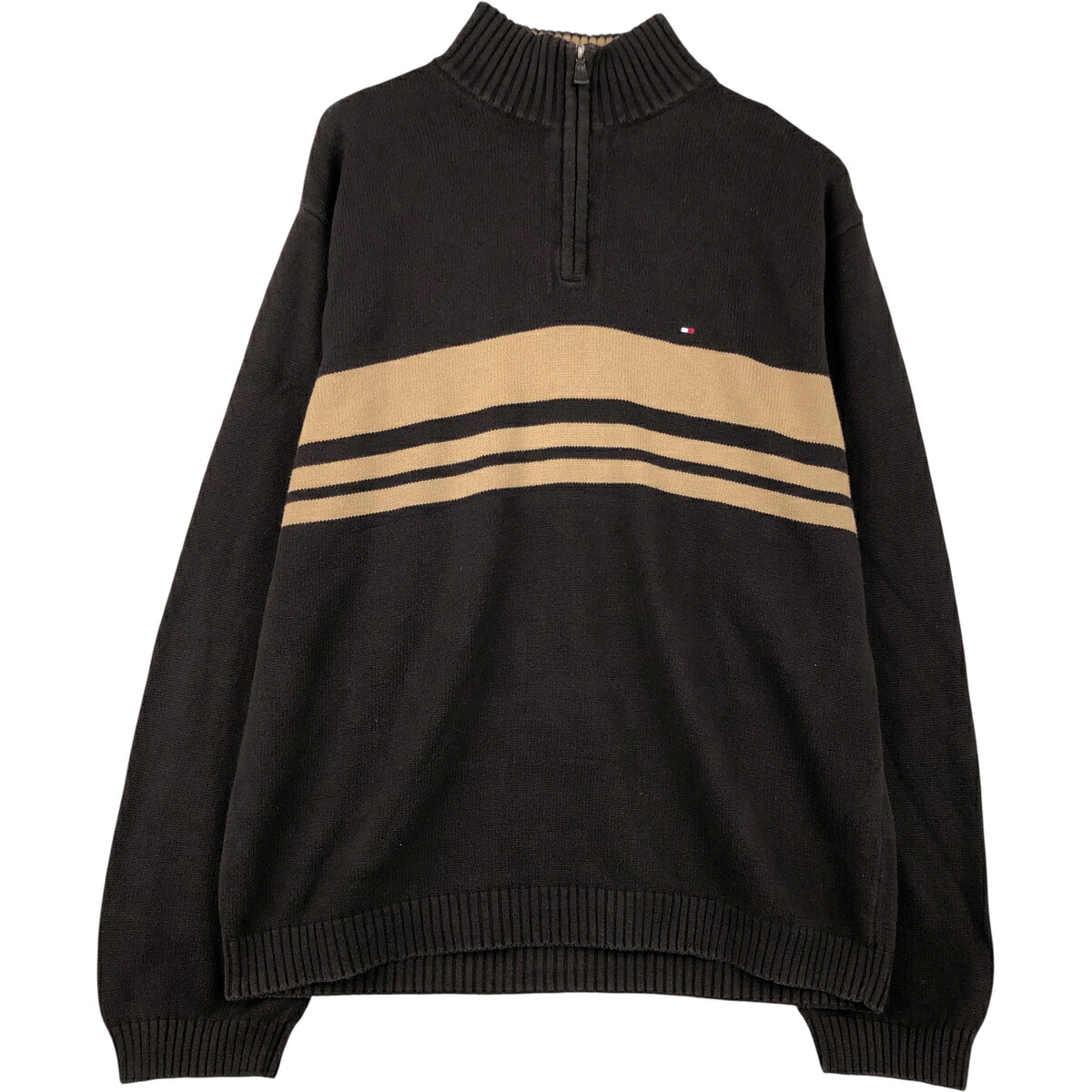 TOMMY HILFIGER/トミーヒルフィガー コットンニットハーフジップセーター