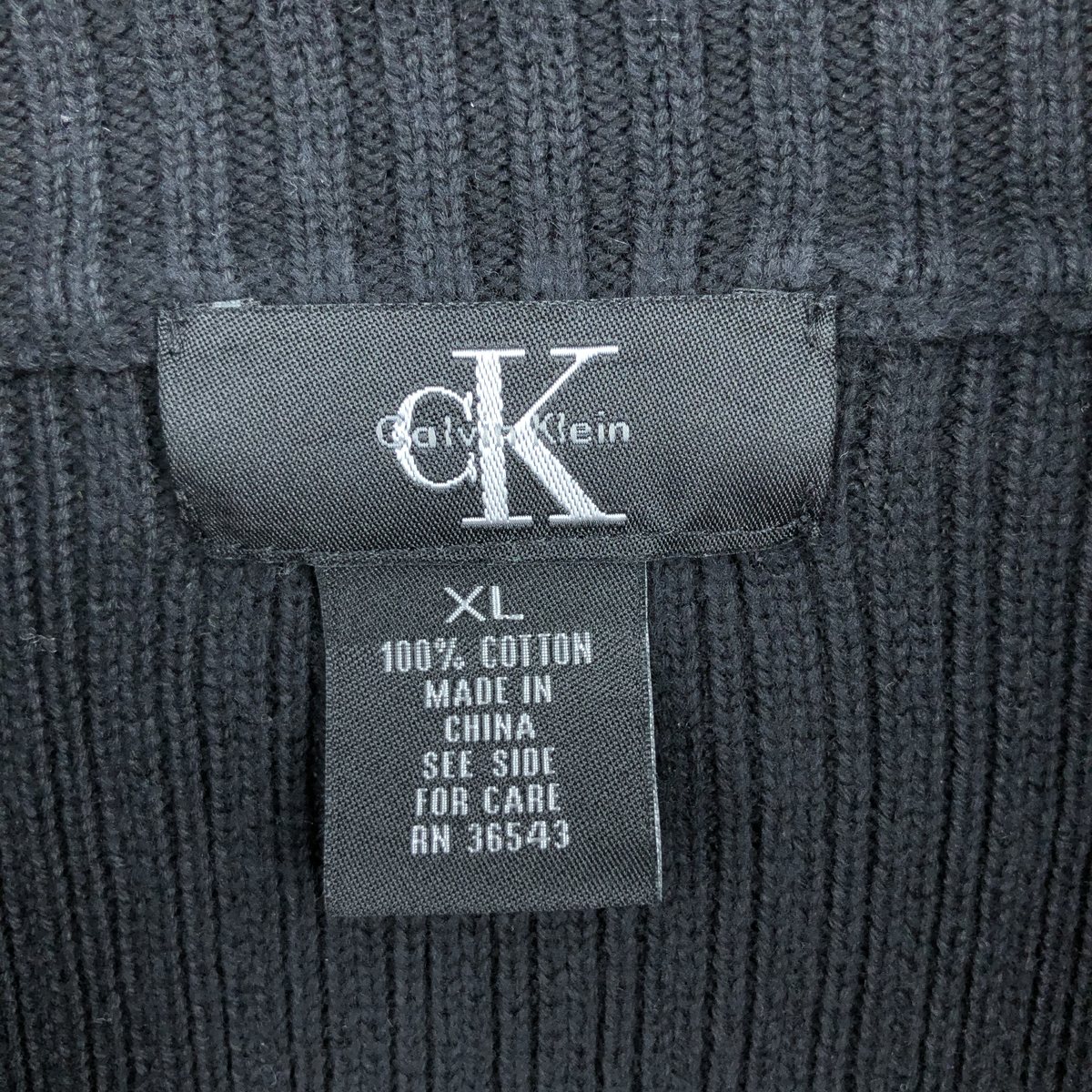 Calvin klein/カルバンクライン コットンニットハーフジップセーター