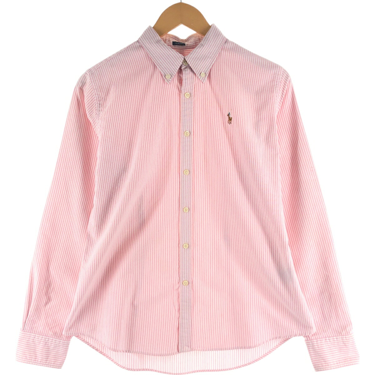Ralph Lauren/ラルフローレン SLIM FIT スリムフィット 長袖 ボタンダウンストライプシャツ