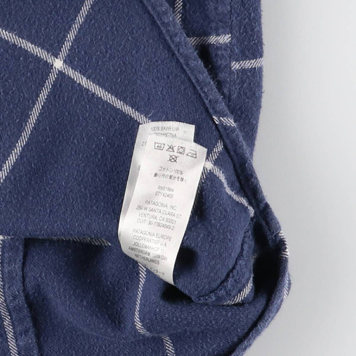 Patagonia/パタゴニア フィヨルドフランネルシャツ 42405FA22 長袖 フランネルチェックシャツ