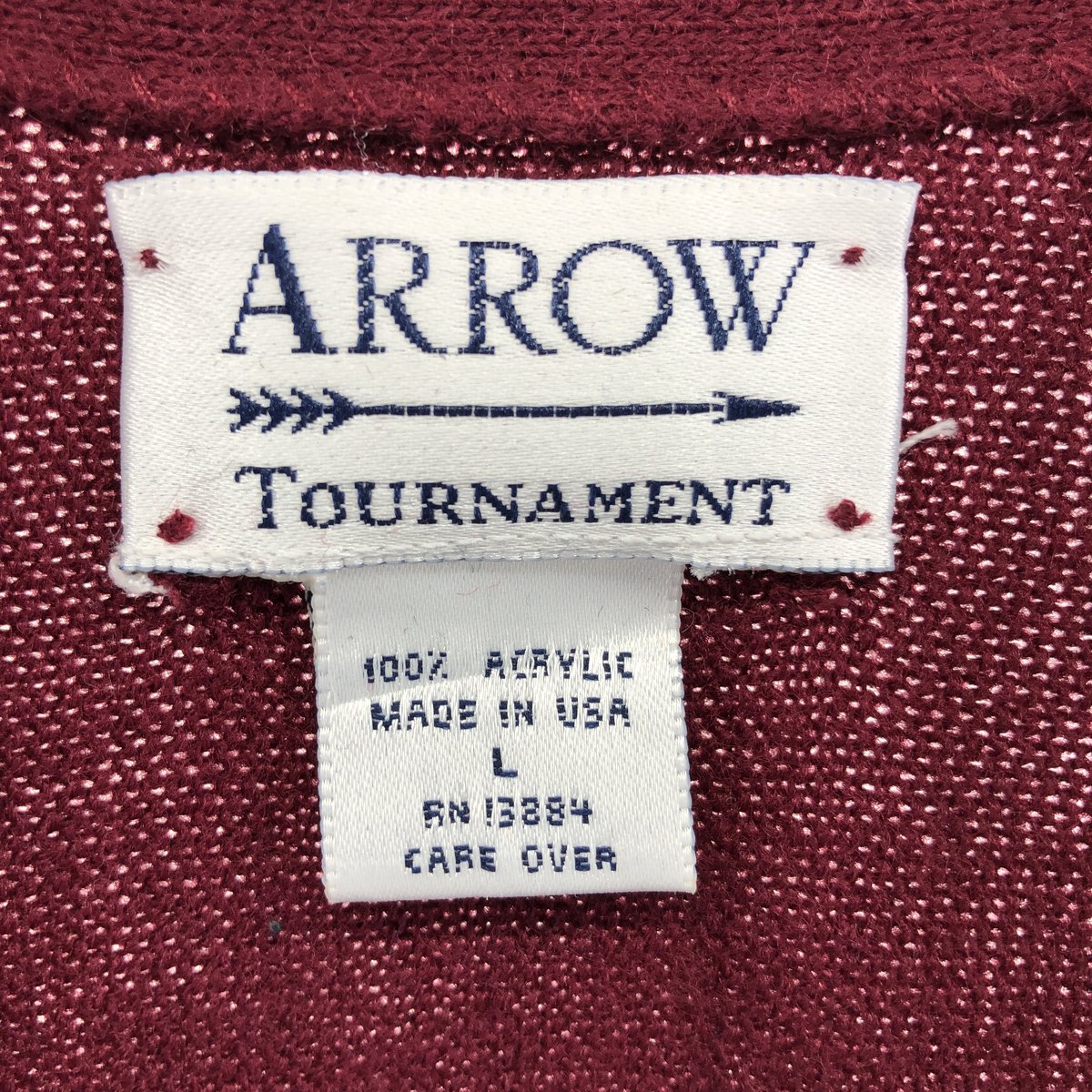 Arrow/アロー TOURNAMENT アクリルニットカーディガン