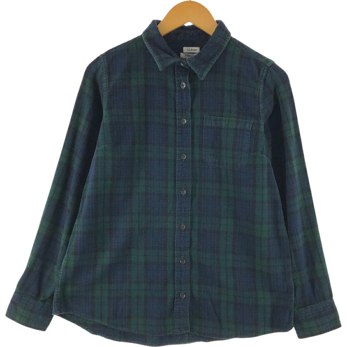L.L.Bean/エルエルビーン SLINGHTLY FITTED 長袖 フランネルチェックシャツ