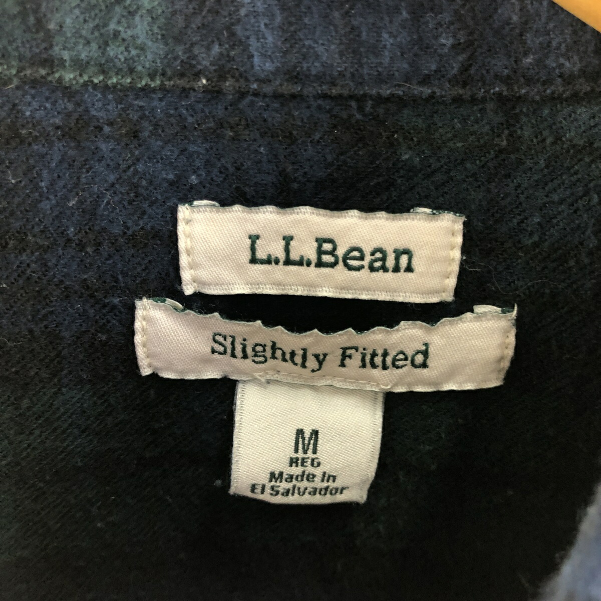 L.L.Bean/エルエルビーン SLINGHTLY FITTED 長袖 フランネルチェックシャツ