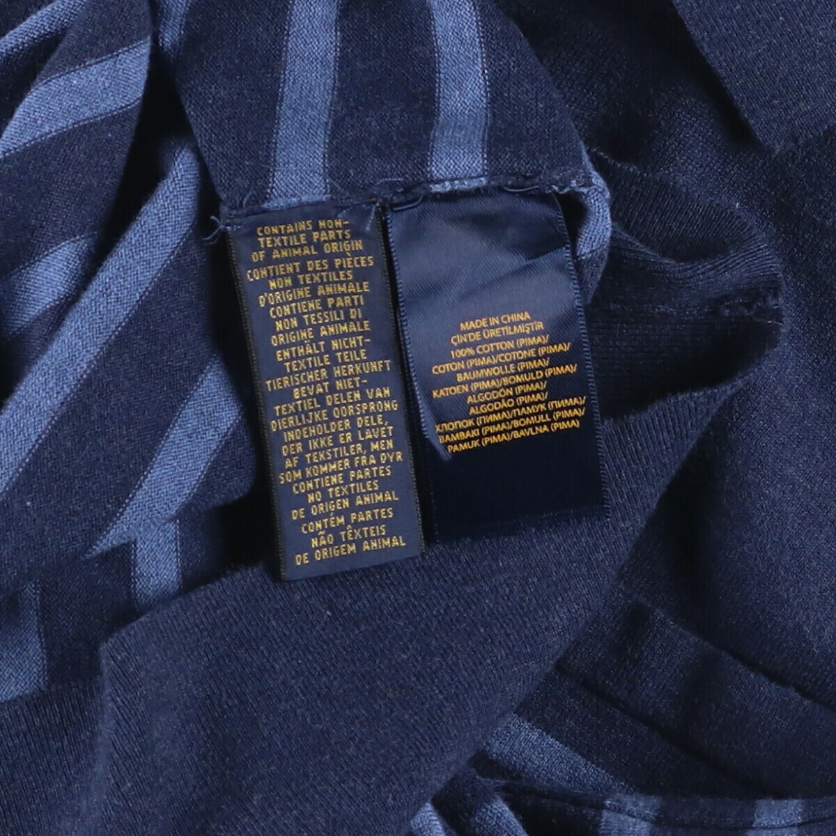 Ralph Lauren/ラルフローレン POLO RALPH LAUREN PIMA COTTON 半袖 ボーダー ポロシャツ