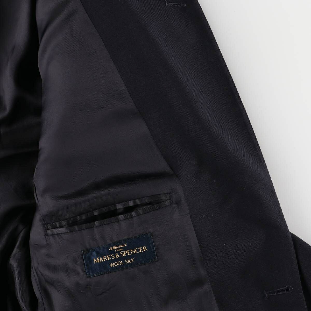 MARKS&SPENCER/マークスアンドスペンサー St Michael セントマイケル 紺ブレザー テーラードジャケット