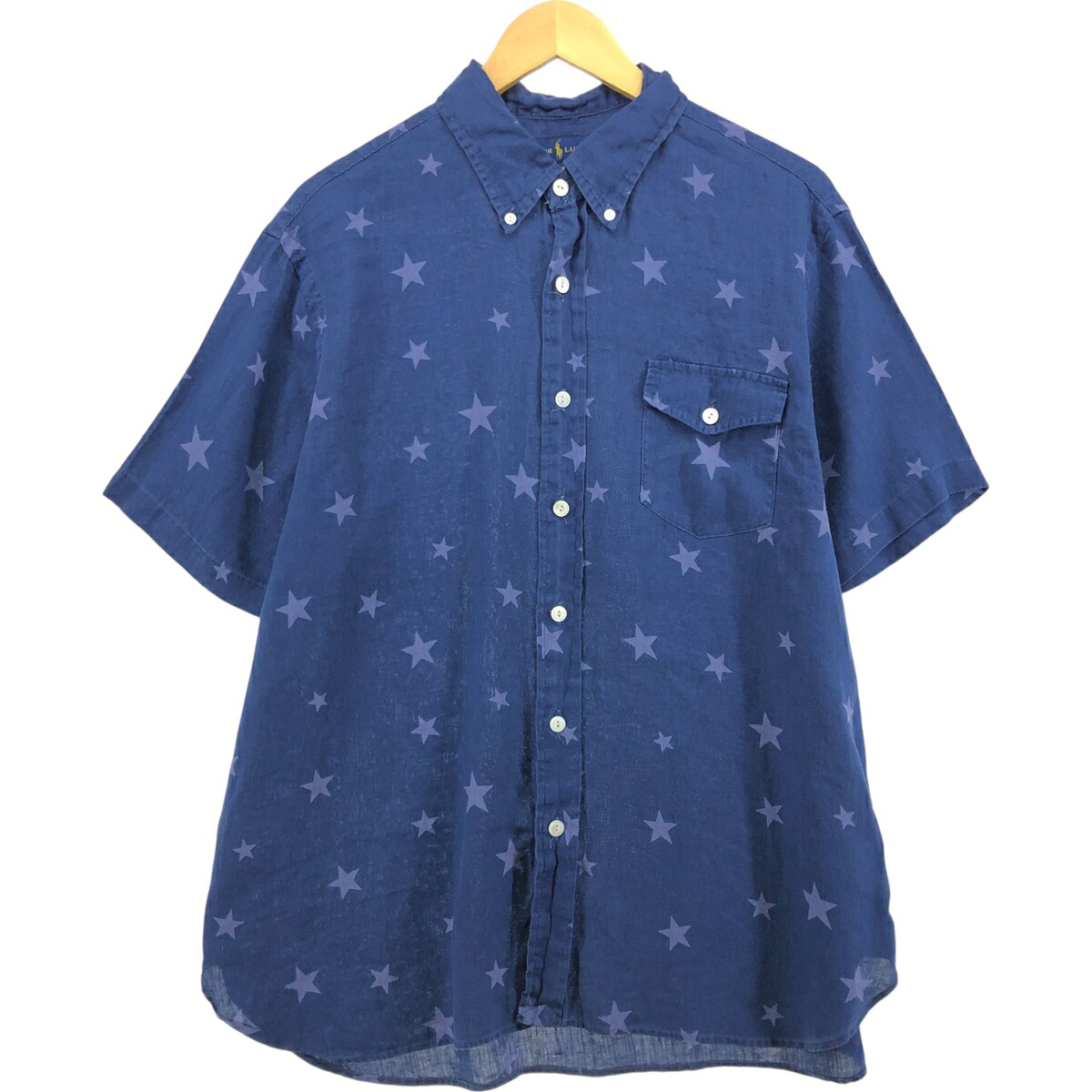 Ralph Lauren/ラルフローレン CLASSIC FIT クラシックフィット 半袖 リネンシャツ