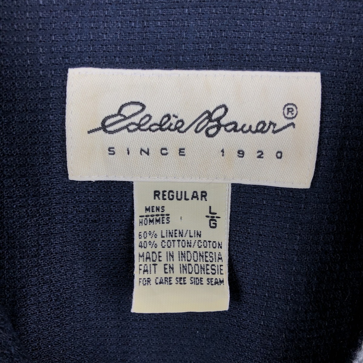 Eddie Bauer/エディーバウアー 長袖 リネン ボタンダウンシャツ