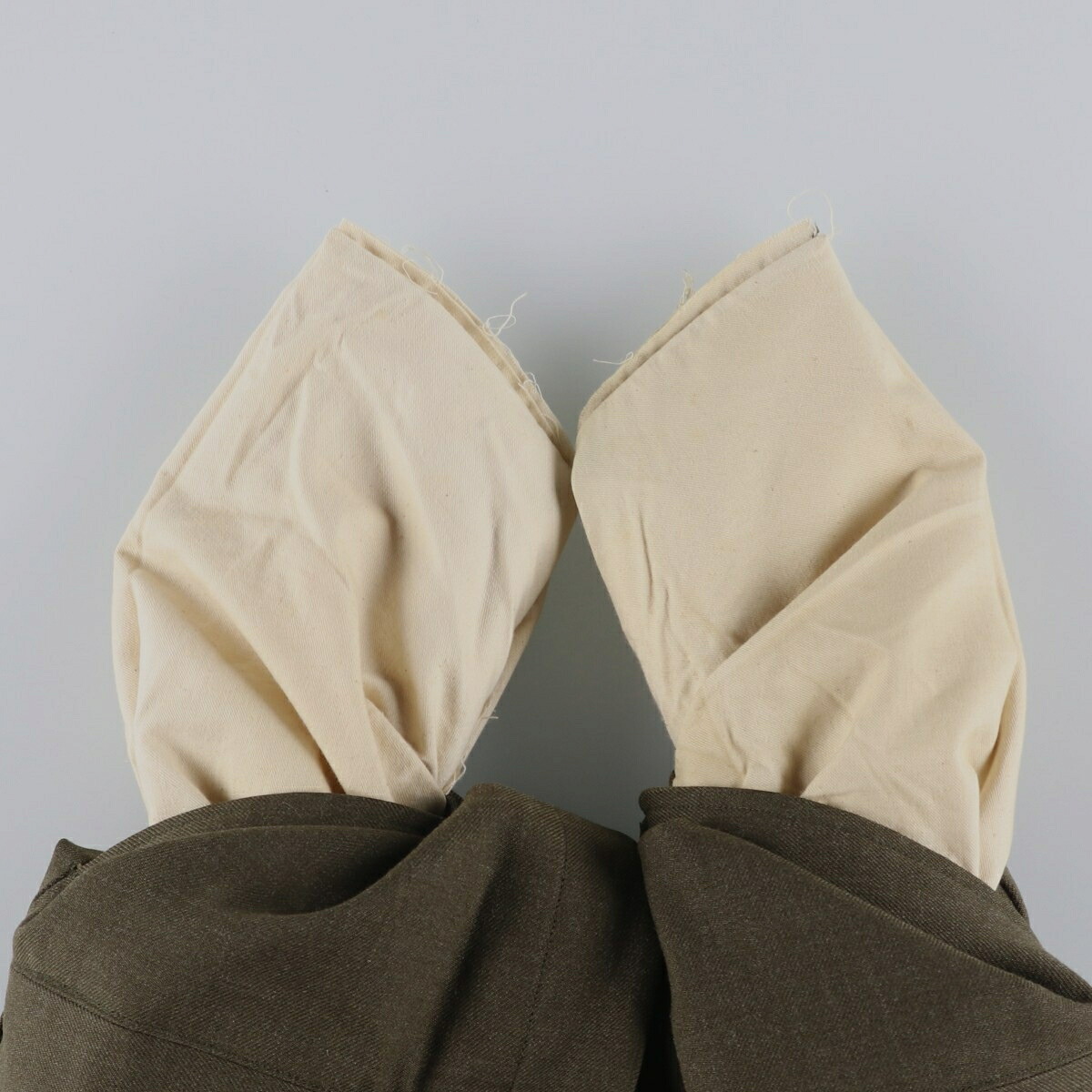 TROUSERS, MEN'S, WOOL, SERGE, GREEN, ミリタリー ウールパンツ トラウザーズ