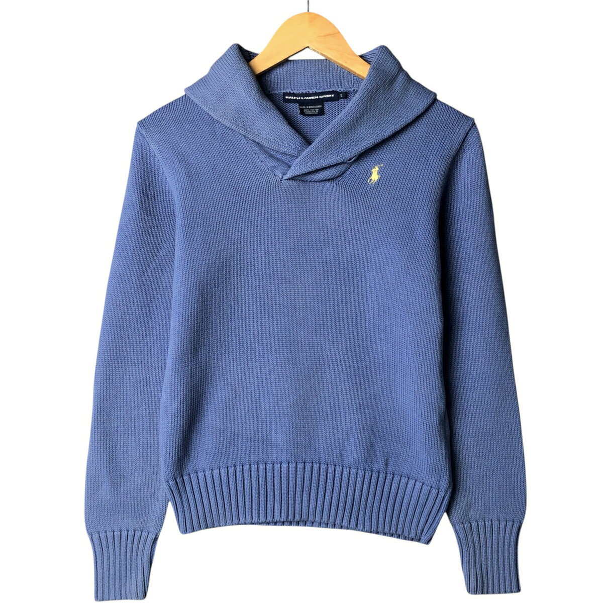 Ralph Lauren/ラルフローレン RALPH LAUREN SPORT ショールカラー コットンニットセーター