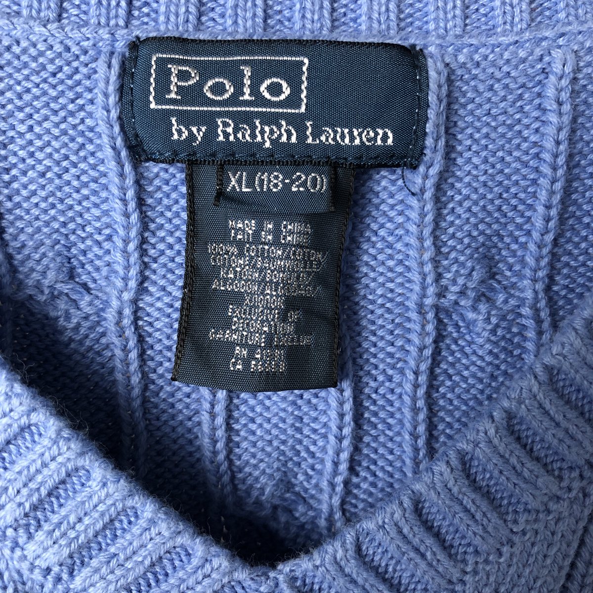 Ralph Lauren/ラルフローレン POLO by Ralph Lauren Vネック コットンニットベスト