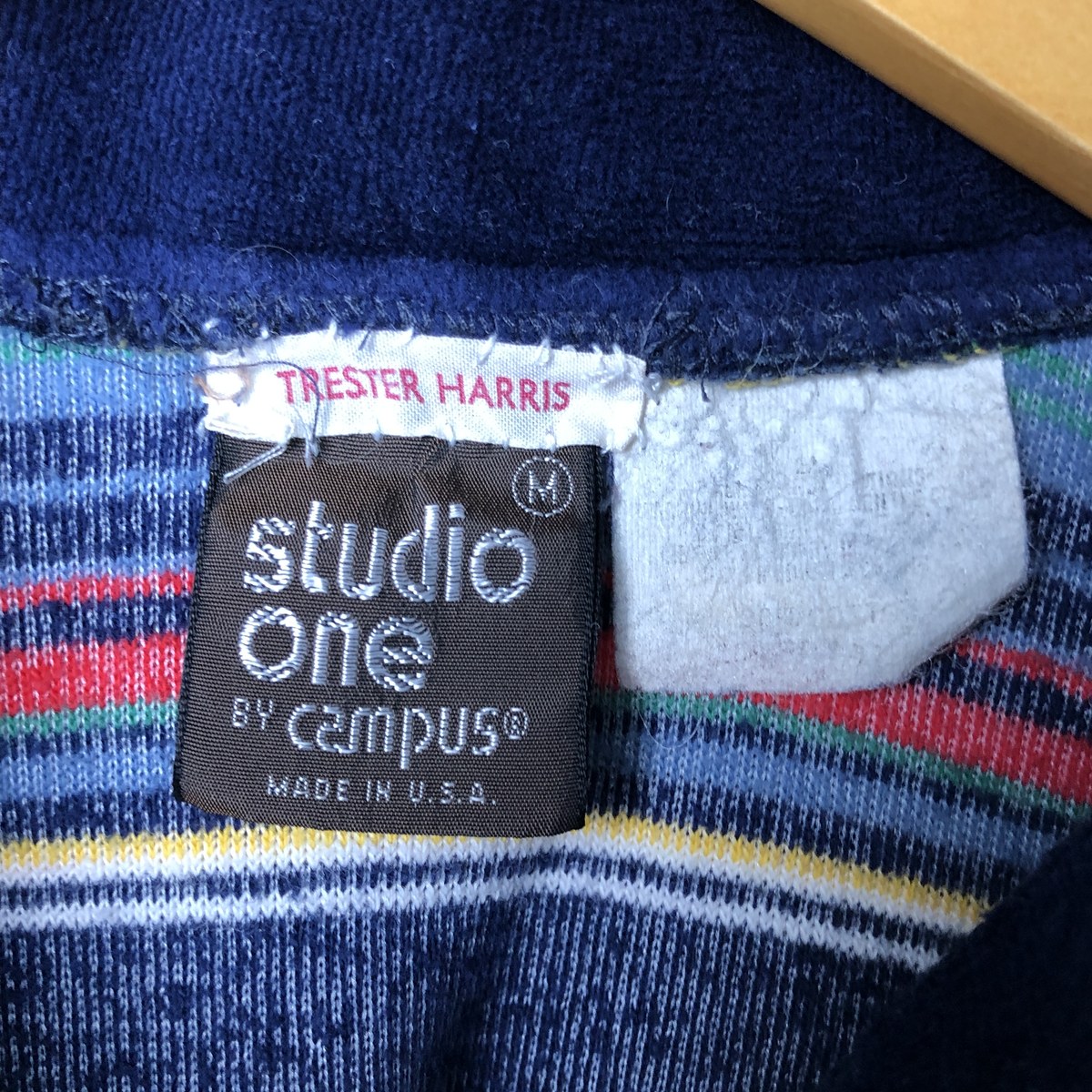 CAMPUS/キャンパス studio one 長袖 ボーダー ポロシャツ