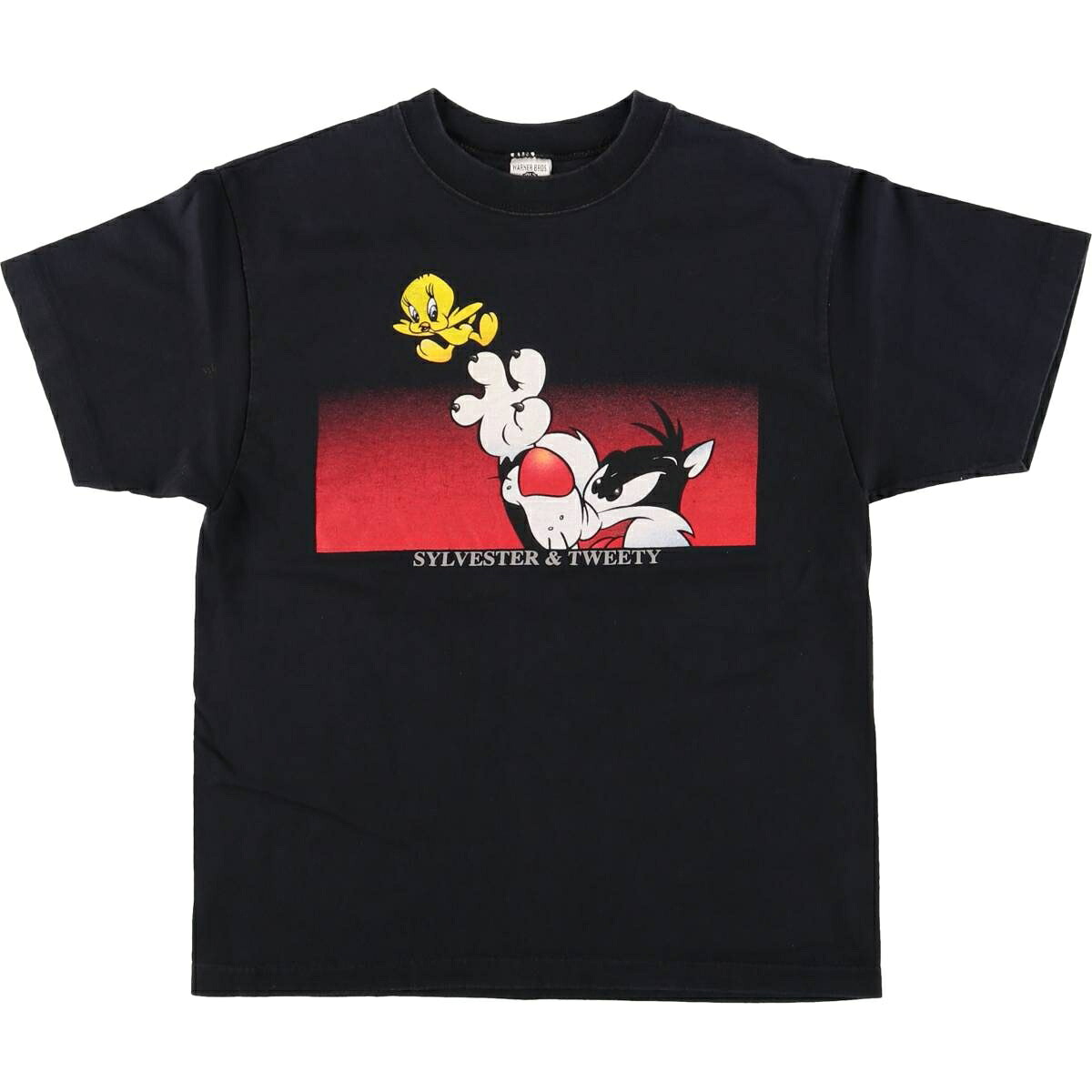 LOONEY TUNES ルーニーテューンズ シルベスターキャット トゥイーティー キャラクタープリントTシャツ