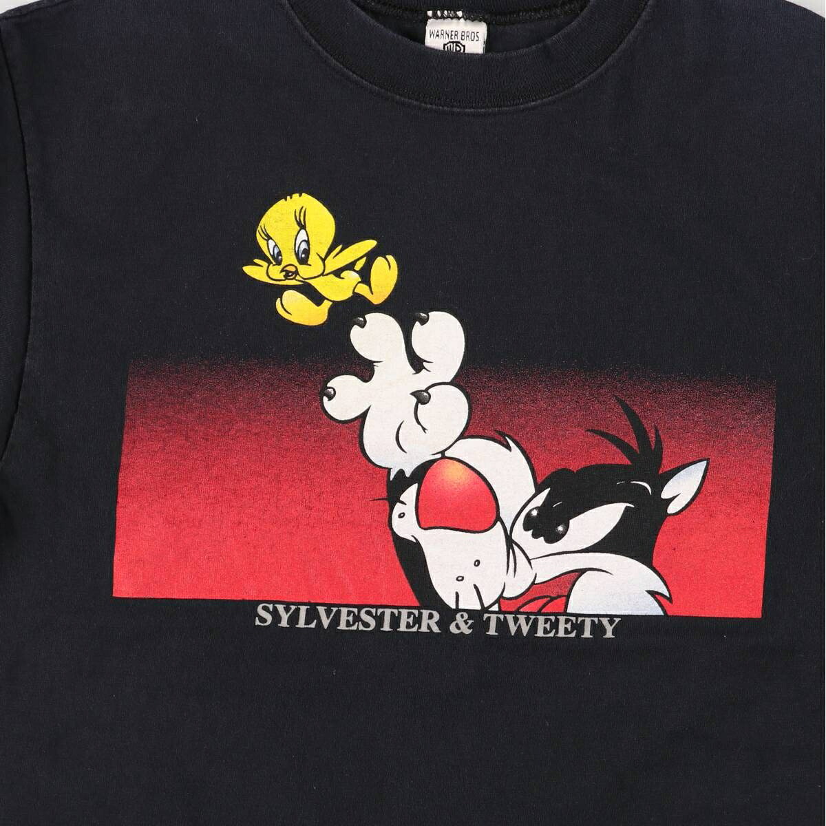 LOONEY TUNES ルーニーテューンズ シルベスターキャット トゥイーティー キャラクタープリントTシャツ