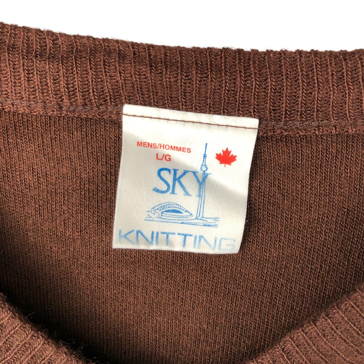SKY KNITTING Vネック アクリルニットベスト