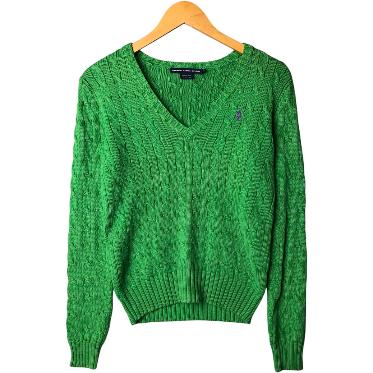 Ralph Lauren/ラルフローレン RALPH LAUREN SPORT Vネック コットンニットセーター