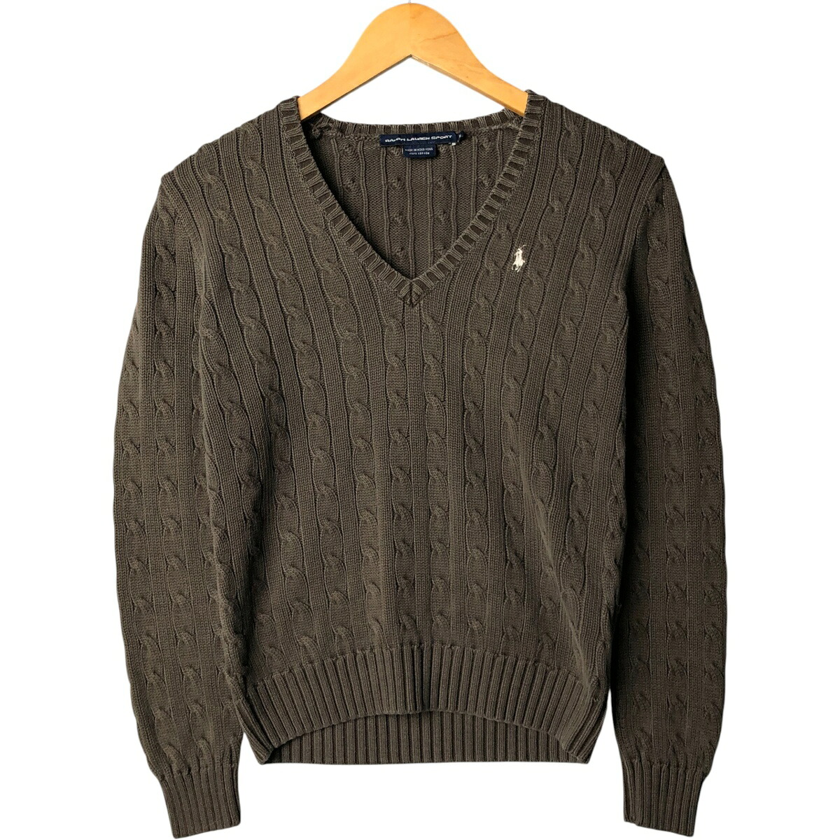 Ralph Lauren/ラルフローレン RALPH LAUREN SPORT Vネック コットンニットセーター