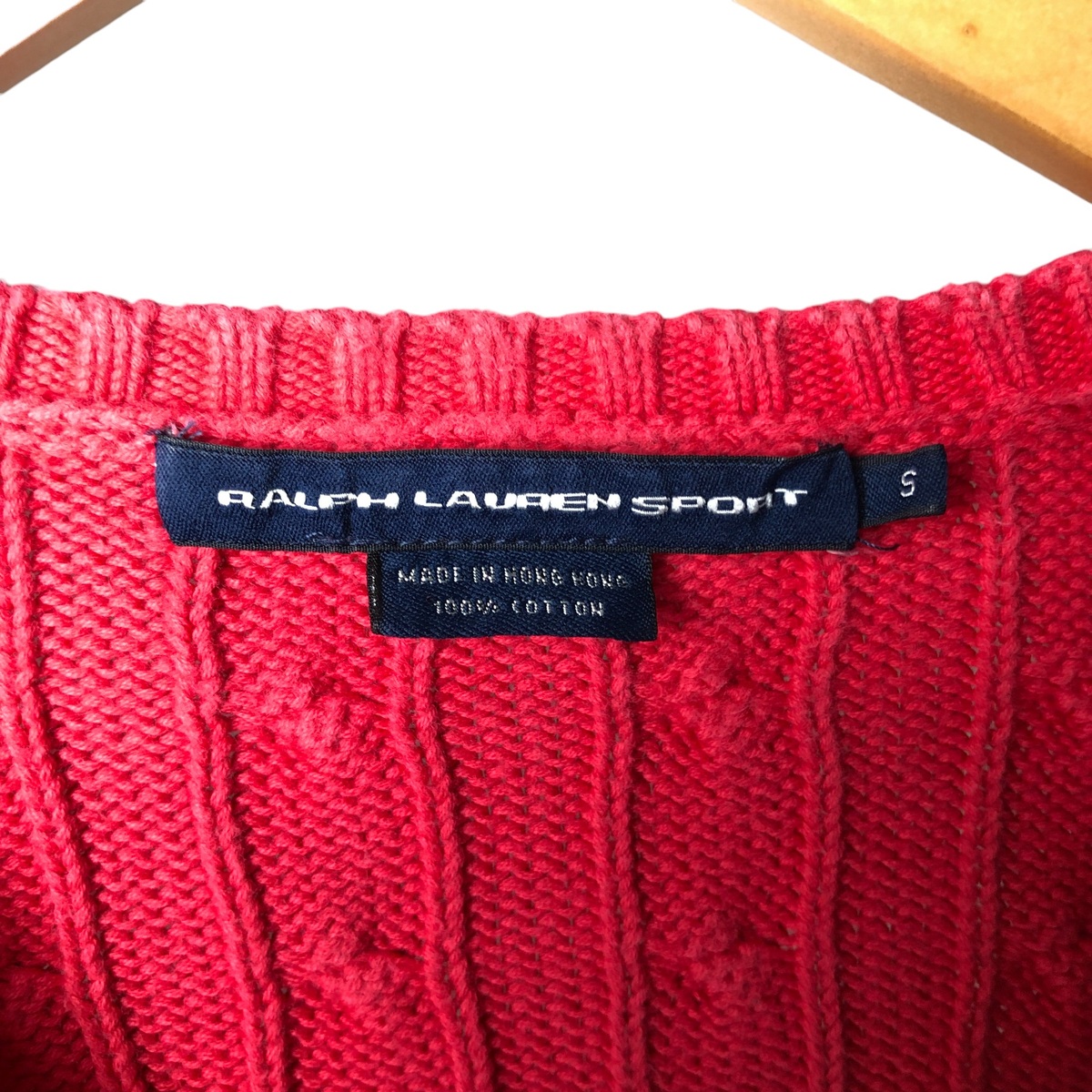 Ralph Lauren/ラルフローレン  RALPH LAUREN SPORT Vネック コットンニットセーター