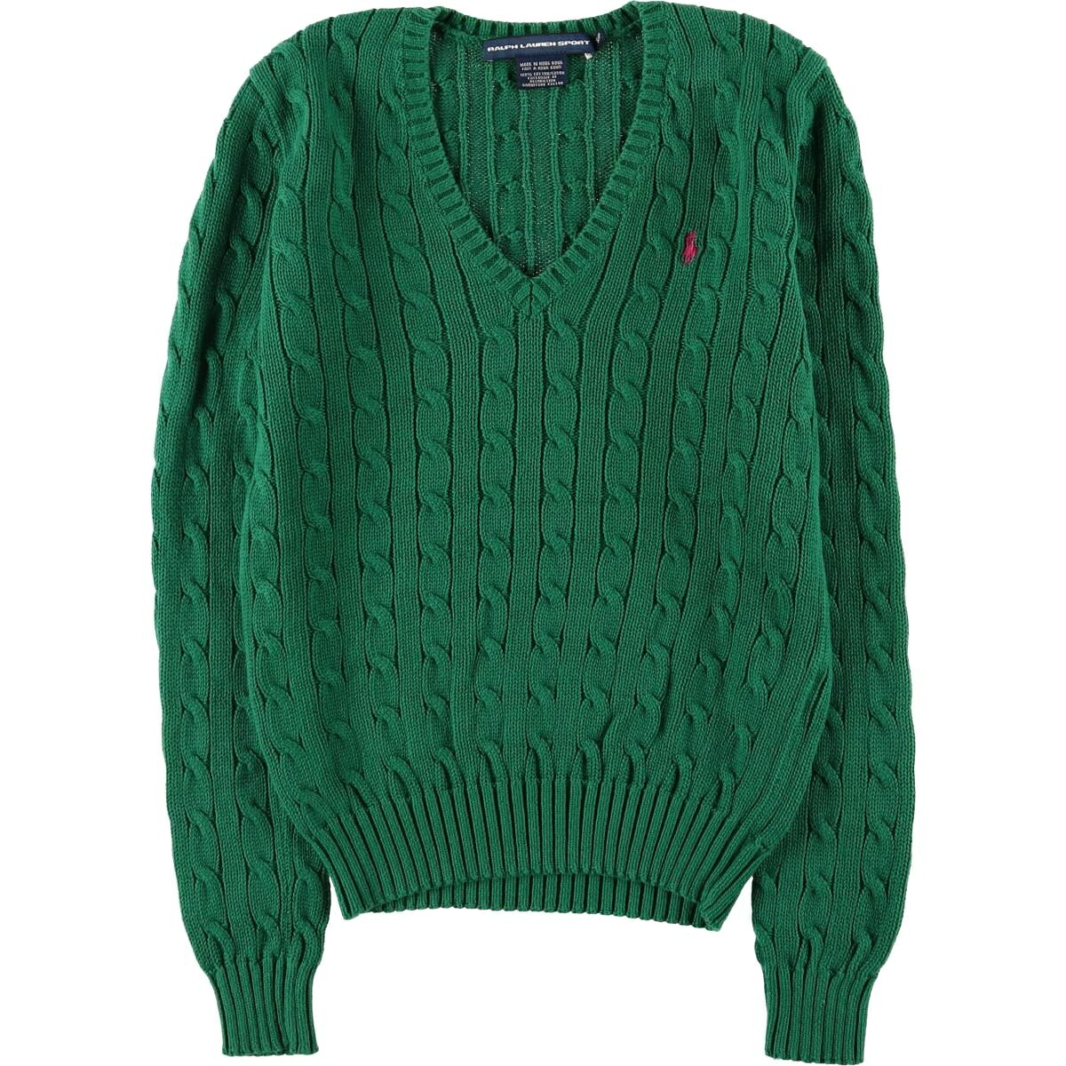 Ralph Lauren/ラルフローレン RALPH LAUREN SPORT Vネック コットンニットセーター