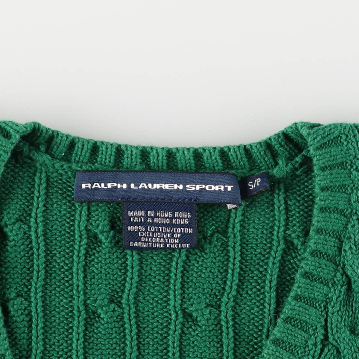 Ralph Lauren/ラルフローレン RALPH LAUREN SPORT Vネック コットンニットセーター