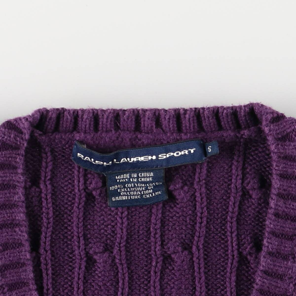 Ralph Lauren/ラルフローレン RALPH LAUREN SPORT Vネック コットンニットセーター