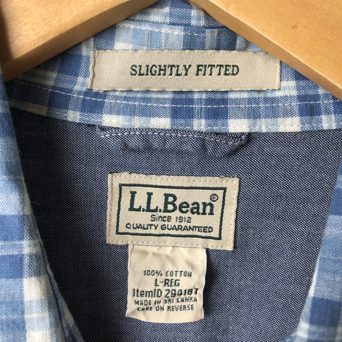 L.L.Bean/エルエルビーン SLIGHTLY FITTED 長袖 コットンチェックシャツ