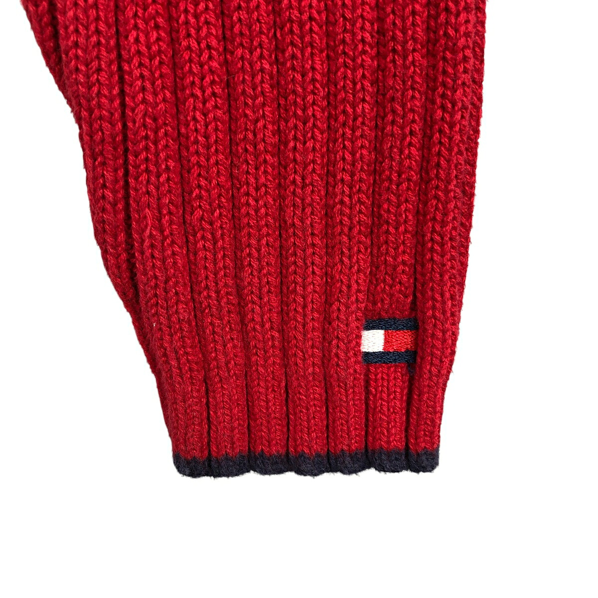 TOMMY HILFIGER/トミーヒルフィガー コットンニットフルジップセーター