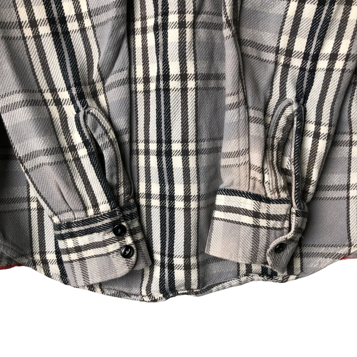 NAKED&FAMOUS 長袖 ボタンダウン フランネルチェックシャツ