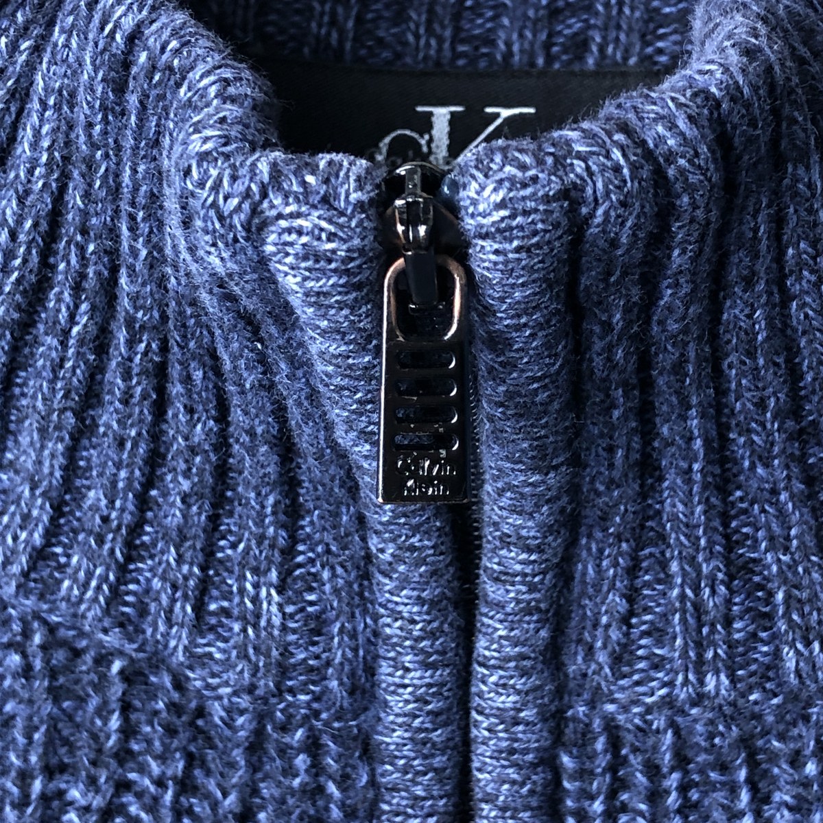Calvin klein/カルバンクライン コットンニットハーフジップセーター