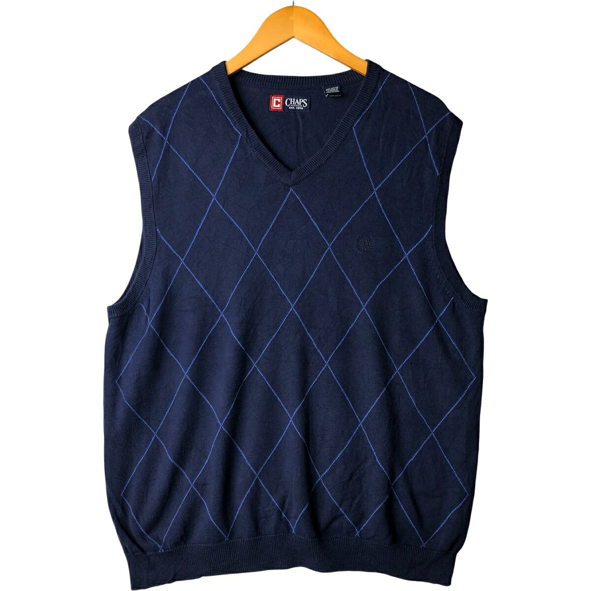 CHAPS/チャップス Vネック コットンニットベスト