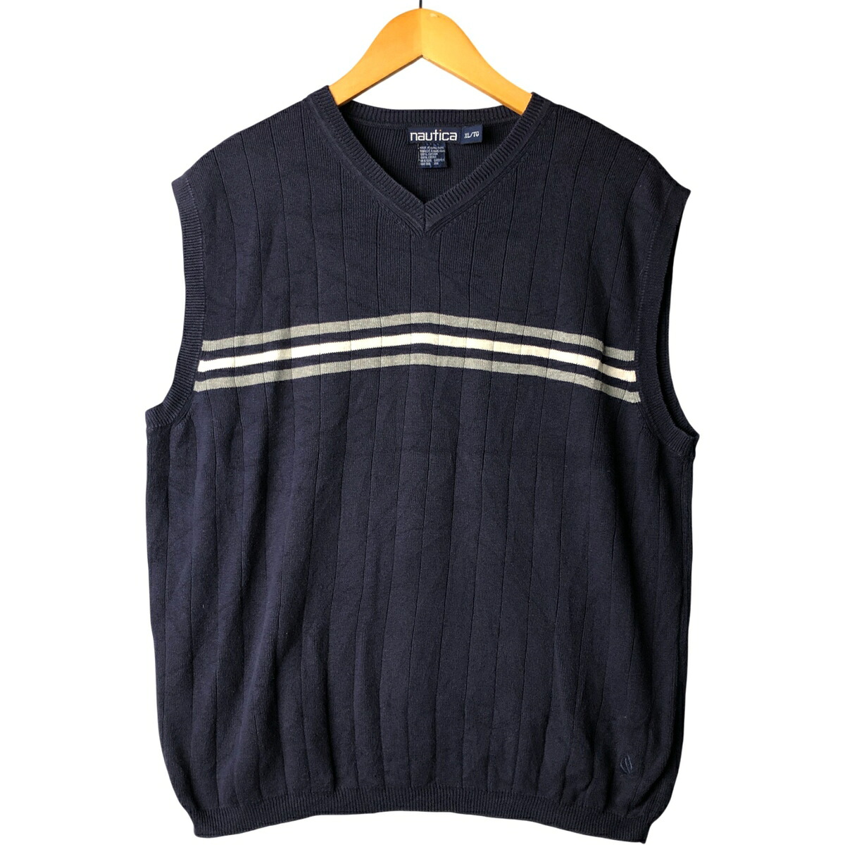 NAUTICA/ノーティカ Vネック コットンニットベスト