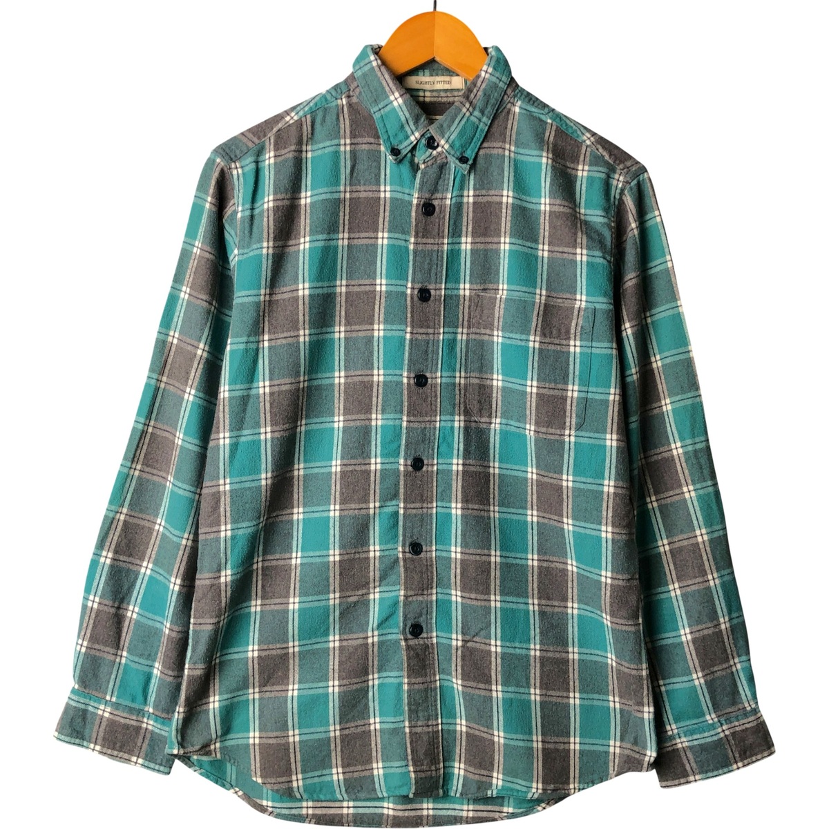 L.L.Bean/エルエルビーン SLIGHTLY FITTED 長袖 ボタンダウン フランネルチェックシャツ