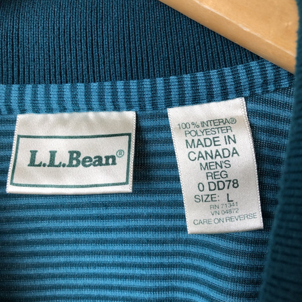 L.L.Bean/エルエルビーン 長袖 ボーダー ポロシャツ